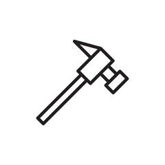 hammer icon editable outline stroke vector eps