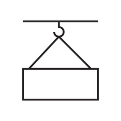 shipment cargo crane icon editable outline stroke vector eps