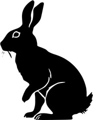 black rabbit silhouette