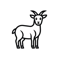 vector image of a goat