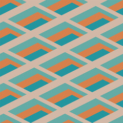 Geometric pattern background, abstract seamless background with retro color
