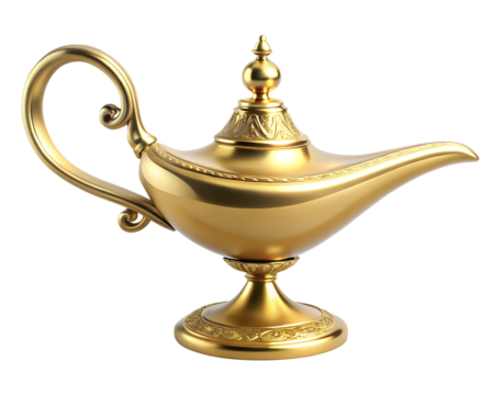 magic lamp isolated on white