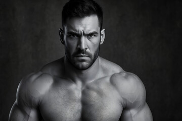 Fototapeta premium portrait of a muscular man