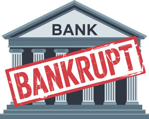 Obraz premium Bankruptcy and Business Crisis Concept.