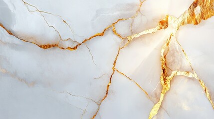 Abstract marble texture with subtle veining in soft pastels and delicate gold accents, creating an elegant and serene background for high-end interiors.