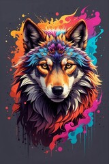 wolf head vector