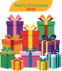 Colorful Gift Boxes with Bows and 