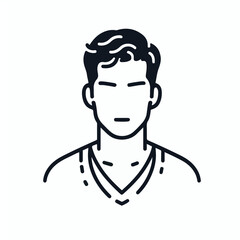 adult male line art vector