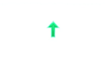 Fototapeta premium Bright Green Up Arrow