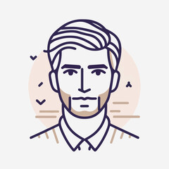 adult male line art vector