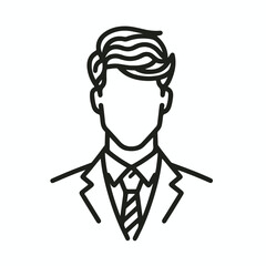 adult male line art vector