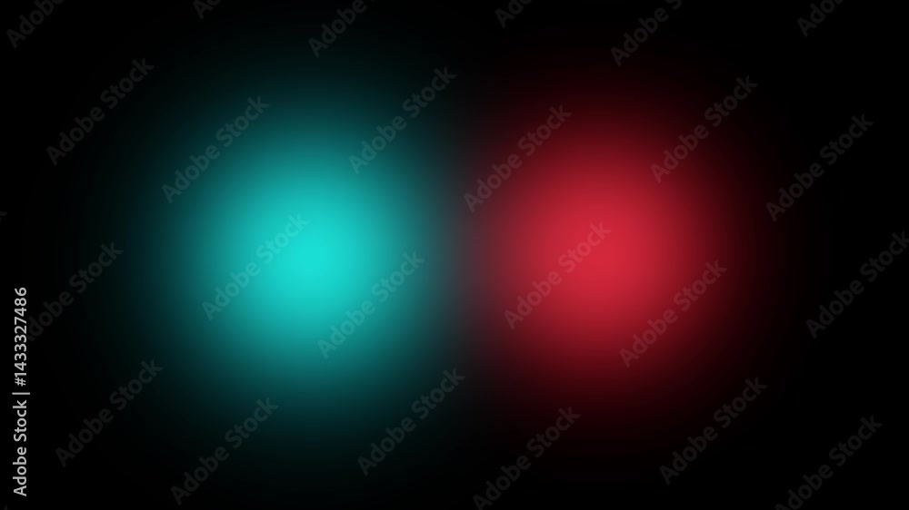 Poster evening emergency disaster scene with flashing siren lights looping animation of a rotating spinning