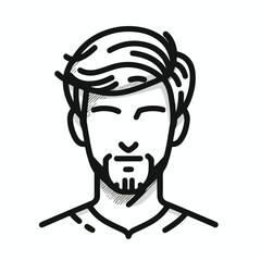 adult male line art vector