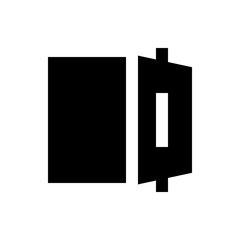 Abstract black and white geometric shapes forming a minimalist design with contrasting elements and stark lines