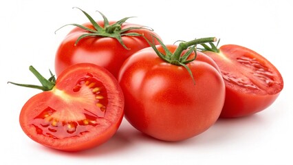 Fototapeta premium Tomatoes isolated on white