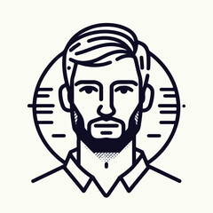 adult male line art vector