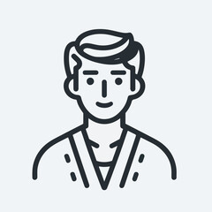 adult male line art vector