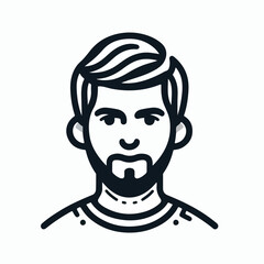 adult male line art vector