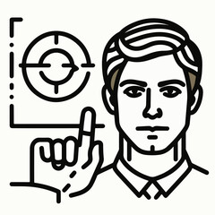 adult male line art vector