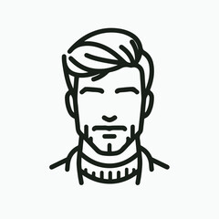 adult male line art vector