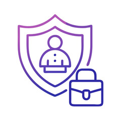 Data privacy protection shield security icon gradient color