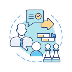 Strategic HR planning and workforce development conceptual vector illustration