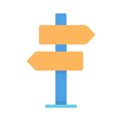 Road Sign Flat Icon
