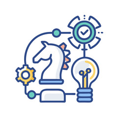 Strategic Thinking and Innovation: A Chess Knight Icon