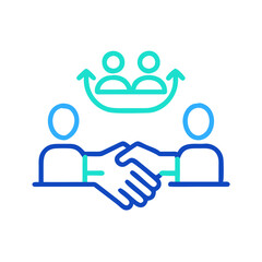 Teamwork and Partnership Success Through Handshake, Achieving Goals