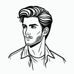 adult male line art vector