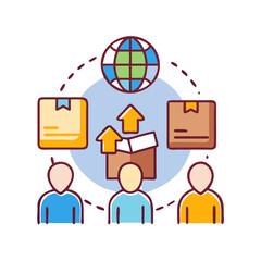 Global logistics team managing export import operations easily