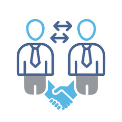 Business agreement, partnership deal, collaboration with handshake icon