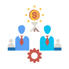 Teamwork for Success: Business People and a Gear