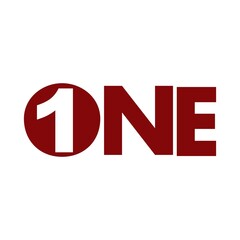 Bold ONE Typography Logo Design, Bold ONE negative space Logo Design