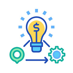 Business strategy, creativity, planning, and development, concept illustration