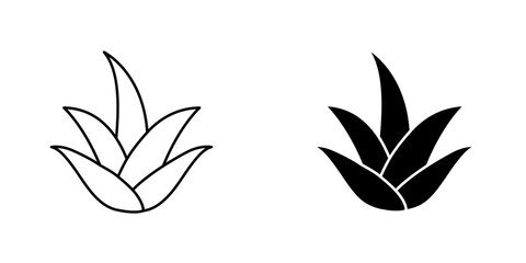 Aloe vera icon vector illustration for web, ui designs