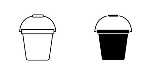 Bucket icon vector illustration for web, ui designs