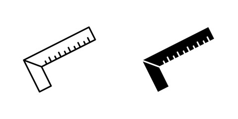Carpenter ruler icon vector illustration for web, ui designs