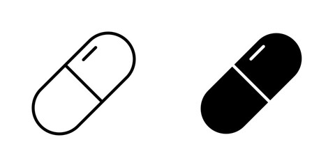 Capsule icon vector illustration for web, ui designs