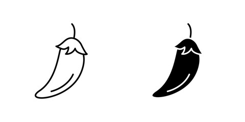 Chilli icon vector illustration for web, ui designs