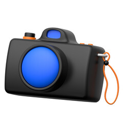 Camera 3D icon on transparent background