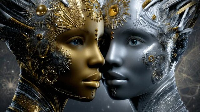 This mesmerizing depiction highlights the dual nature of Gemini, showcasing the intricate details that symbolize the sign's characteristics and charm during a creative exploration