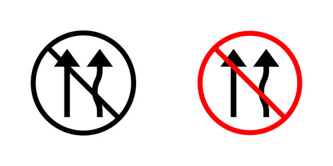 Do not overtake traffic signs vector illustration for web, ui designs