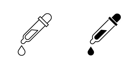 Dropper pipette icon vector illustration for web, ui designs
