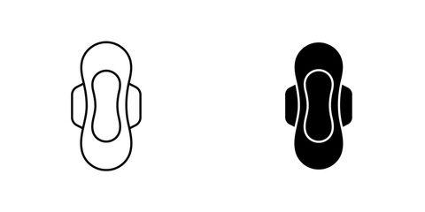Feminine hygiene pad icon vector illustration for web, ui designs © Warpiya