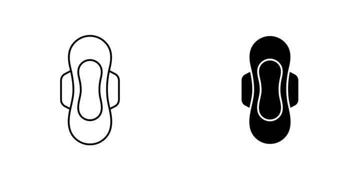 Feminine hygiene pad icon vector illustration for web, ui designs