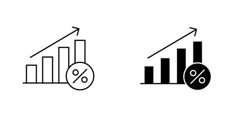 Interest growth icon vector illustration for web, ui designs
