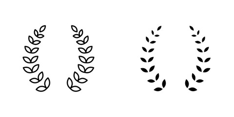 Laurel wreath icon vector illustration for web, ui designs