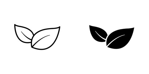 Leafs icon vector illustration for web, ui designs