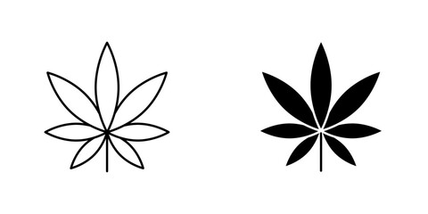 Marijuana icon vector illustration for web, ui designs